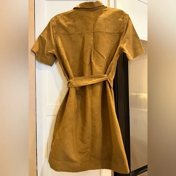 Banana Republic Camel Tan Suede Shirt Dress - Picture 3 of 3